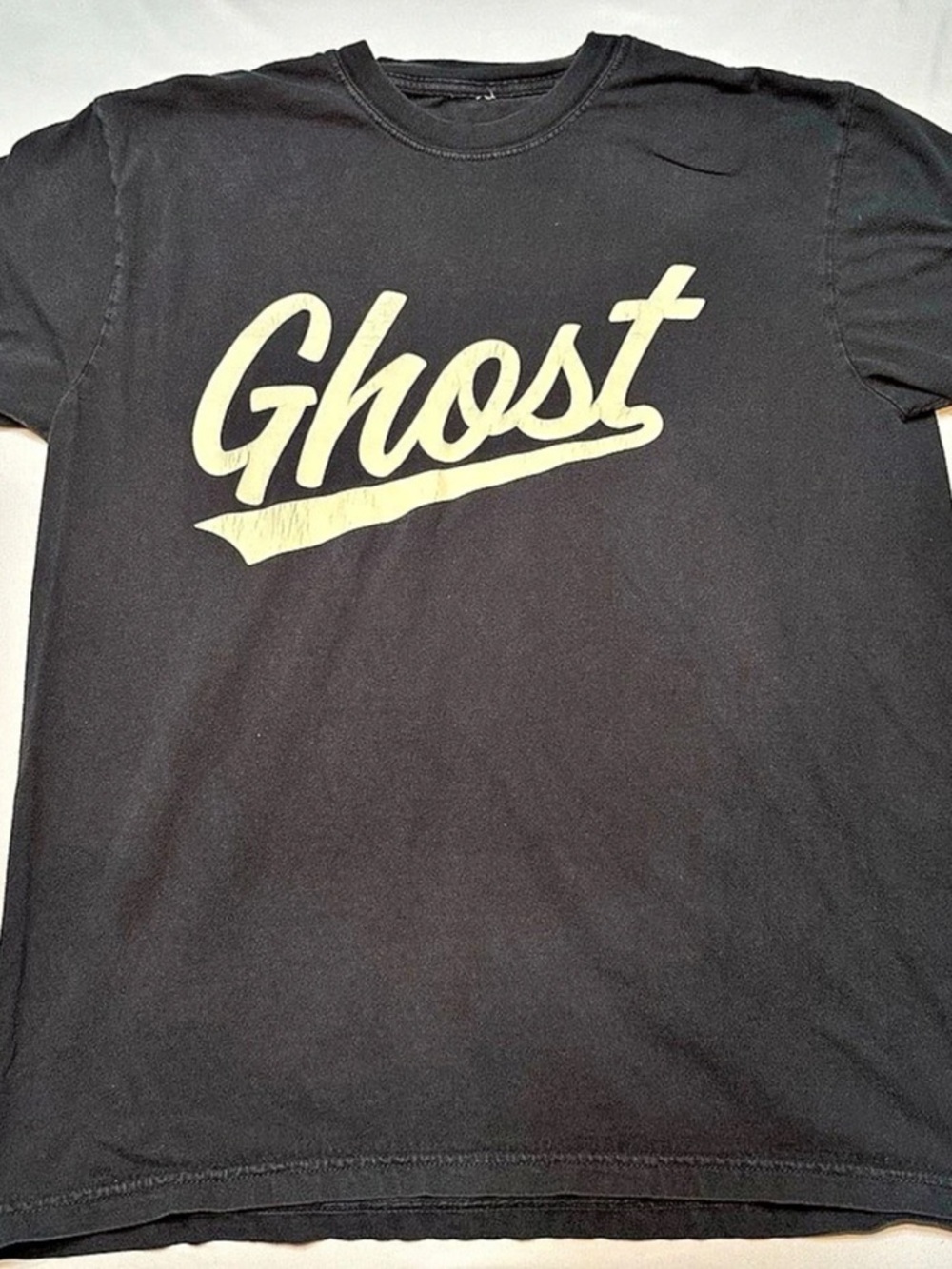 Ghost Lifestyle Heritage Core Script Logo Gym T-Shirt Black L